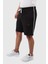 Yanı Şeritli Cepli Regular Fit Şort Siyah (E19-02601) 3