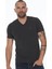 İkili Set T8568 V Yaka Erkek T-Shirt-Siyah-Antrasit 2
