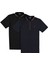 İkili Set T8571 Fermuarlı Erkek T-Shirt-Lacivert - Siyah 4