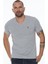T8568 V Yaka Erkek T-Shirt-Gri 1