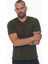 T8568 V Yaka Erkek T-Shirt-Haki 1