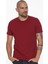 T8569 Bisiklet Yaka Erkek T-Shirt-Bordo 1