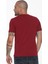 T8569 Bisiklet Yaka Erkek T-Shirt-Bordo 2