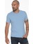 T8569 Bisiklet Yaka Erkek T-Shirt-Mavi 1