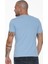 T8569 Bisiklet Yaka Erkek T-Shirt-Mavi 2
