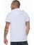 T8570 Kapüşonlu Erkek T-Shirt-Beyaz 2