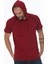 T8570 Kapüşonlu Erkek T-Shirt-Bordo 1