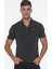 T8571 Fermuarlı Erkek T-Shirt-Antrasit 1