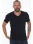 Üçlü Set T8568 V Yaka Erkek T-Shirt-Antrasit-Beyaz-Lacivert 2