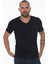 Üçlü Set T8568 V Yaka Erkek T-Shirt-Siyah-Beyaz-Lacivert 2