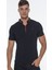 Üçlü Set T8571 Fermuarlı Erkek T-Shirt-Lacivert 1