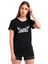 Black Sabbath Logo Baskılı Siyah Kadın Örme T-Shirt 1