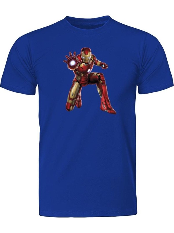Fandomya Marvel Iron Man Iı Mavi Tişört