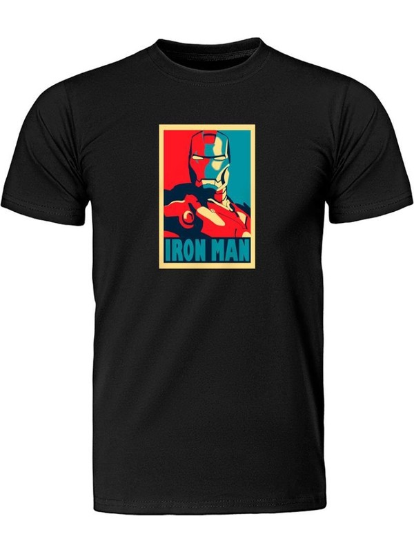 Fandomya Marvel Iron Man Legend Siyah Tişört