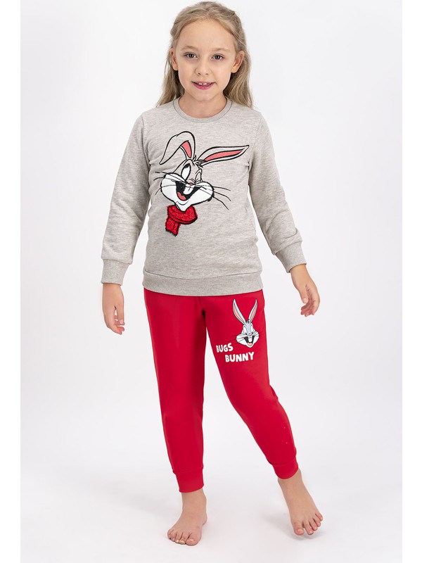 Bugs Bunny Lisanslı Bejmelanj Lisanslı Kız Çocuk Eşofman Takımı