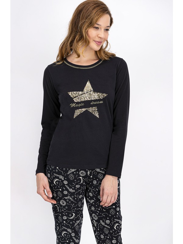 Arnetta Siyah Magic Dream Kadin Pijama Takimi Fiyati