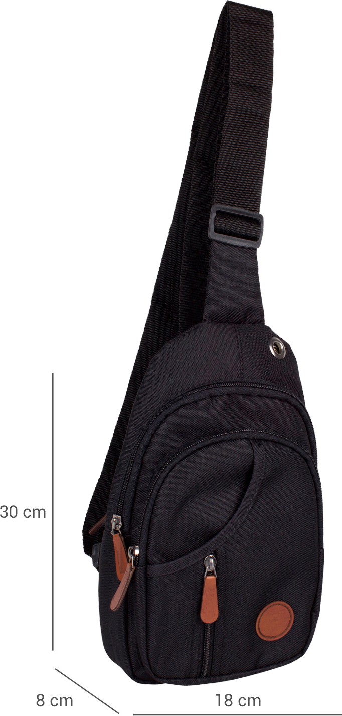 Bagacar 3474 Çapraz Göğüs Body Bag ve Sırt Çantası Siyah görsel 2