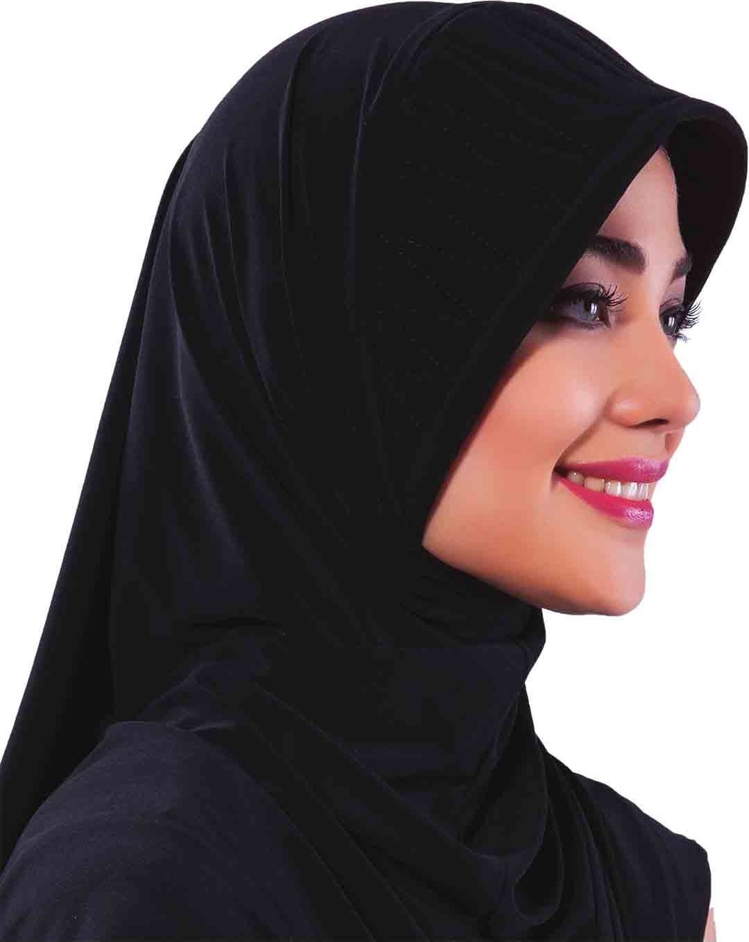 Elysianfidan Çapraz Takmatik Siyah Hazır Türban Tesettür Bone Namaz Örtüsü görsel 3