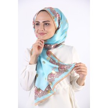 Awam Silk Kenar Desenli Simli İpek Şal 170*55cm