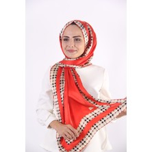 Awam Silk Kenarları Desenli İpek Şal 170*55cm