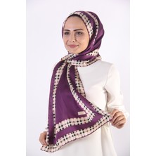 Awam Silk Kenarları Desenli İpek Şal 110*110cm