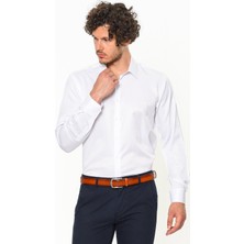 Varetta Erkek Beyaz Dar Kesim Slim Fit Düz Uzun Kol Gömlek
