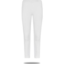 Fsm1453 Kadın Pamuklu Bilek Boy Tayt 2'li Beyaz M