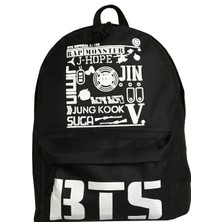Bts Siyah Kadın Sırt Çantası
