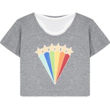 Penti Kırık Beyaz Kız Çocuk Rainbow Double Tişört
