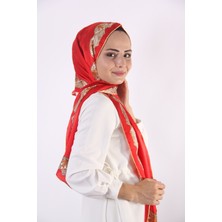 Awam Silk Kenarları Desenli İpek Şal 170*55cm