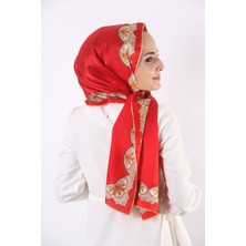 Awam Silk Kenarları Desenli İpek Şal 170*55cm