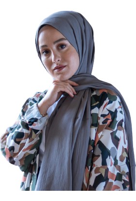 Vera Hijab Çınar Serisi Şal Füme
