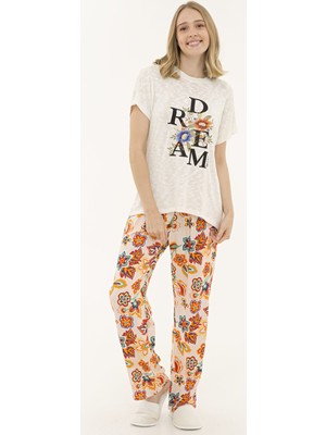 Pierre Cardin Kadın Ekru 3'lü Pijama Takım 50234493-690