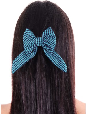 Hahai Accessories  Kadın Pötikareli Kurdele Formlu Otomatik Toka