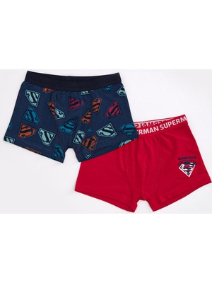 Superman Lisanslı Erkek Çocuk 2'li Boxer Seti
