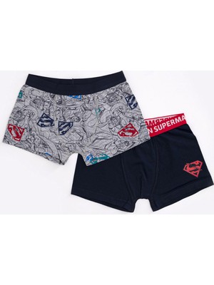 Superman Lisanslı Erkek Çocuk 2'li Boxer Seti