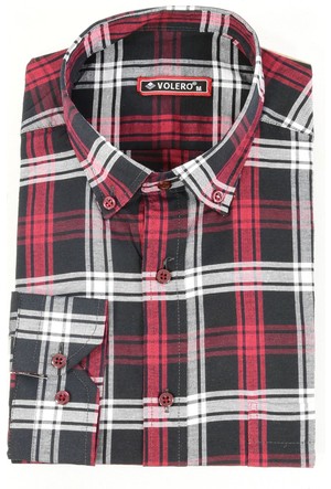 Dufy Kirmizi Kareli Pamuklu Erkek Gomlek Slim Fit Fiyati