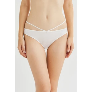 Kar Beyaz Bloom Saten Brazilian Külot