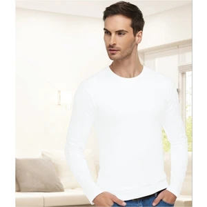 Tutku Elit Erkek Elastan Sıfır Yaka Uzun Kollu T-Shirt 3'lü Paket