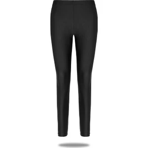 Kadın Parlak Bilek Boy Tayt