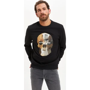 Kuru Kafa Baskılı Slim Fit Bisiklet Yaka Sweatshirt R3229AZ20AU