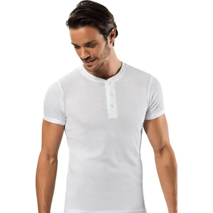1125 2'li Paket Fitilli Düğmeli Erkek Tshirt Fanila