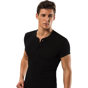 1125 2'li Paket Fitilli Düğmeli Erkek Tshirt Fanila