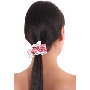 Hahai Accessories  Kadın Pötikareli Kurdele Detaylı Scrunchie Toka