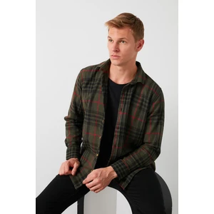 Ekoseli Uzun Kollu Slim Fit Kışlık Gömlek Erkek GÖMLEK CF21W112844