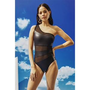 Bonesta Swimwear Tüllü Tek Omuz Mayo