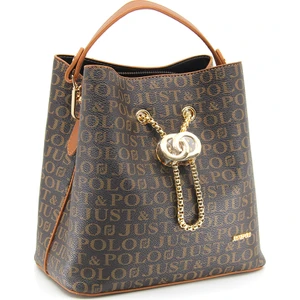 Just Polo Kahverengi-Taba Kadın Toka Detaylı Omuz Çantası