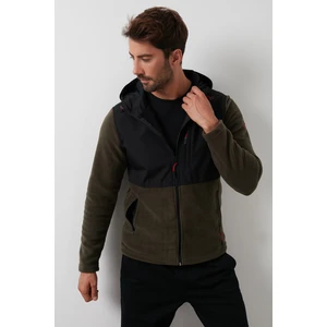 Kapüşonlu Dik Yaka Şardonlu Slim Fit Sweat Erkek SWEAT 5655268