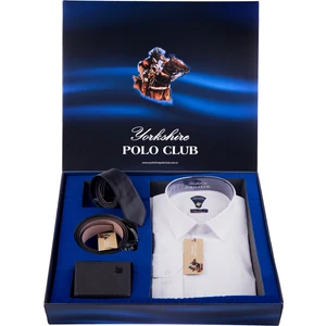 Yorkshire Polo Club 4'lü Gömlek-Cüzdan-Kravat-Kemer Set