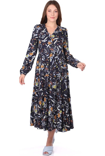 Markapia Woman Fırfırlı Uzun Kol Elbise
